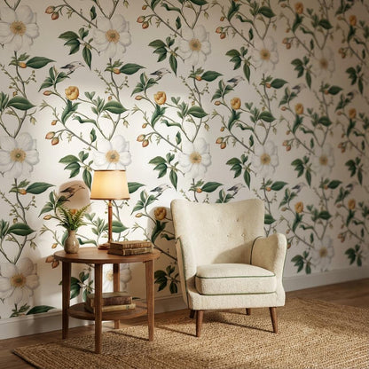 Nature Wallpaper Floral Vintage Wall Mural