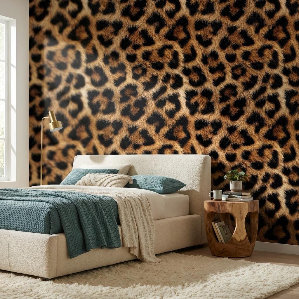 Animal Print Wallpaper Leopard Fur Wall Mural