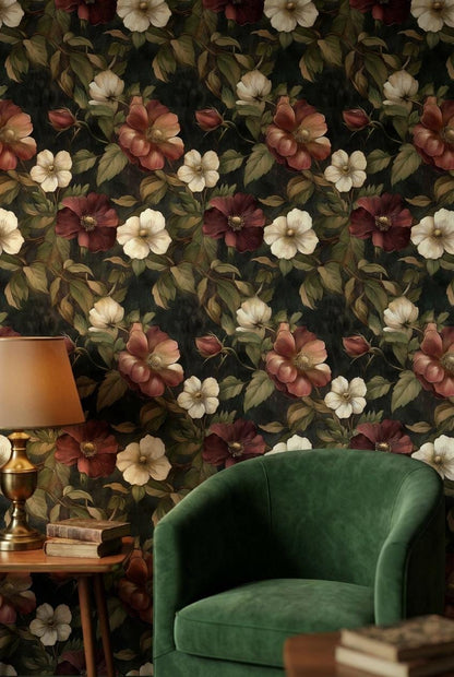 Floral Wallpaper Vintage Botanical Wall Mural
