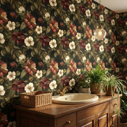 Floral Wallpaper Vintage Botanical Wall Mural