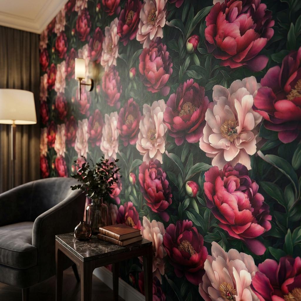 Floral Wallpaper Modern Bohemian Wall Mural