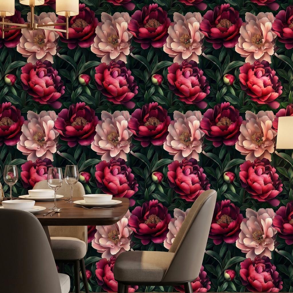 Floral Wallpaper Modern Bohemian Wall Mural
