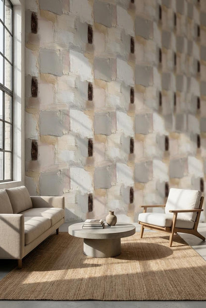 Abstract Wallpaper Textured Neutral Wall Mural