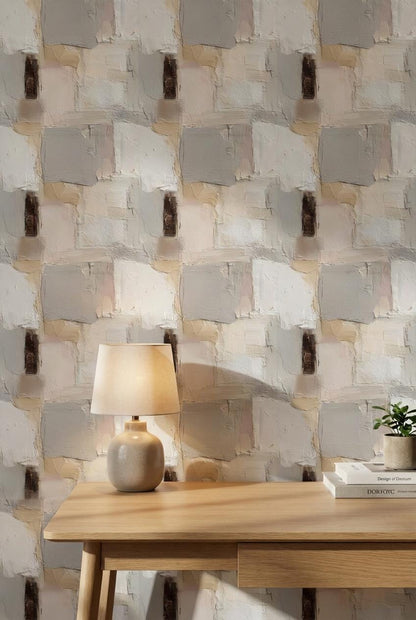Abstract Wallpaper Textured Neutral Wall Mural