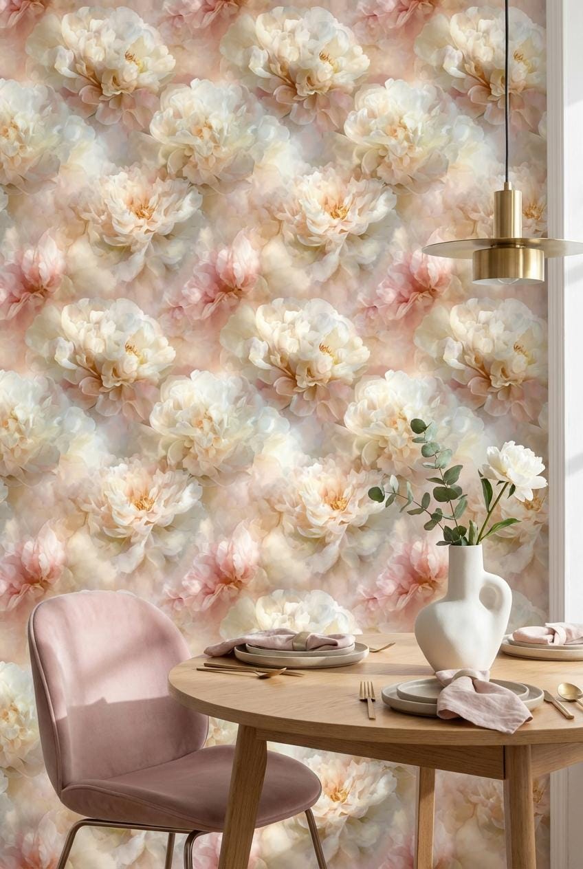 Floral Wallpaper Elegant Romantic Wall Mural
