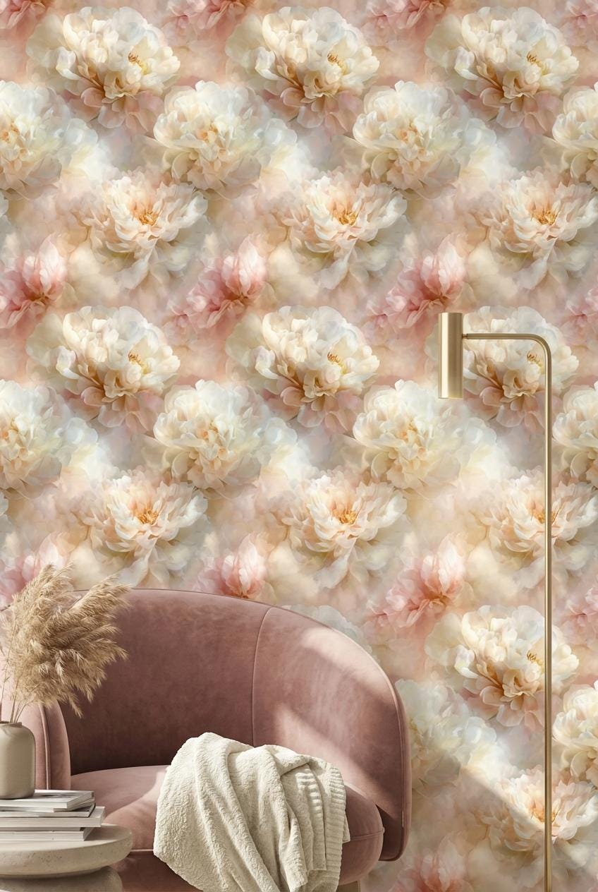 Floral Wallpaper Elegant Romantic Wall Mural