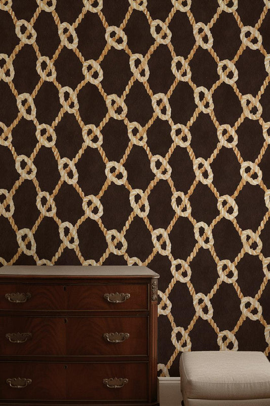 Geometric Wallpaper Modern Rope Wall Mural