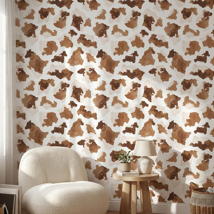 White Background Wallpaper Abstract Brown Wall Mural