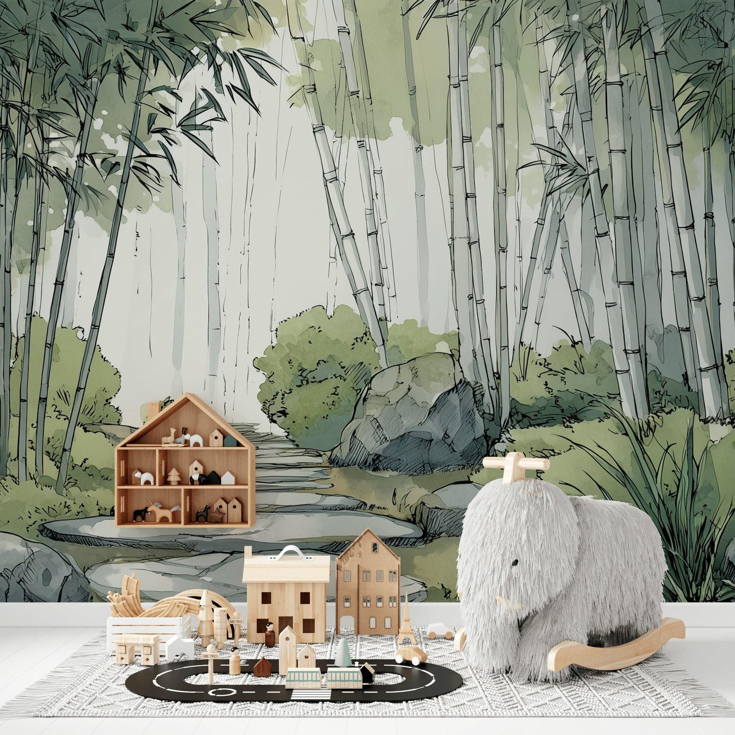 Tranquil Bamboo Forest Wall Mural - Zen Nature Peel and Stick Wallpaper