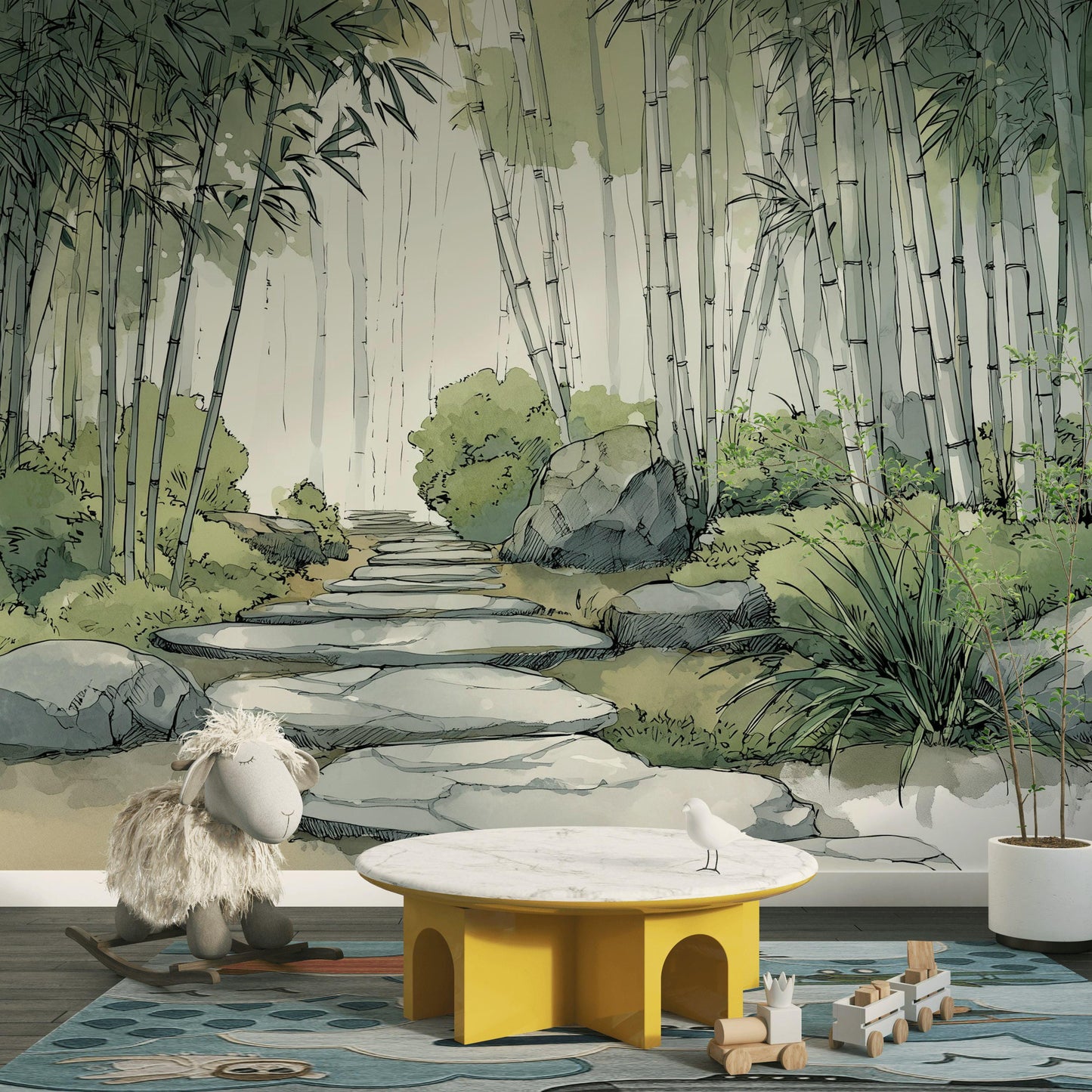 Tranquil Bamboo Forest Wall Mural - Zen Nature Peel and Stick Wallpaper
