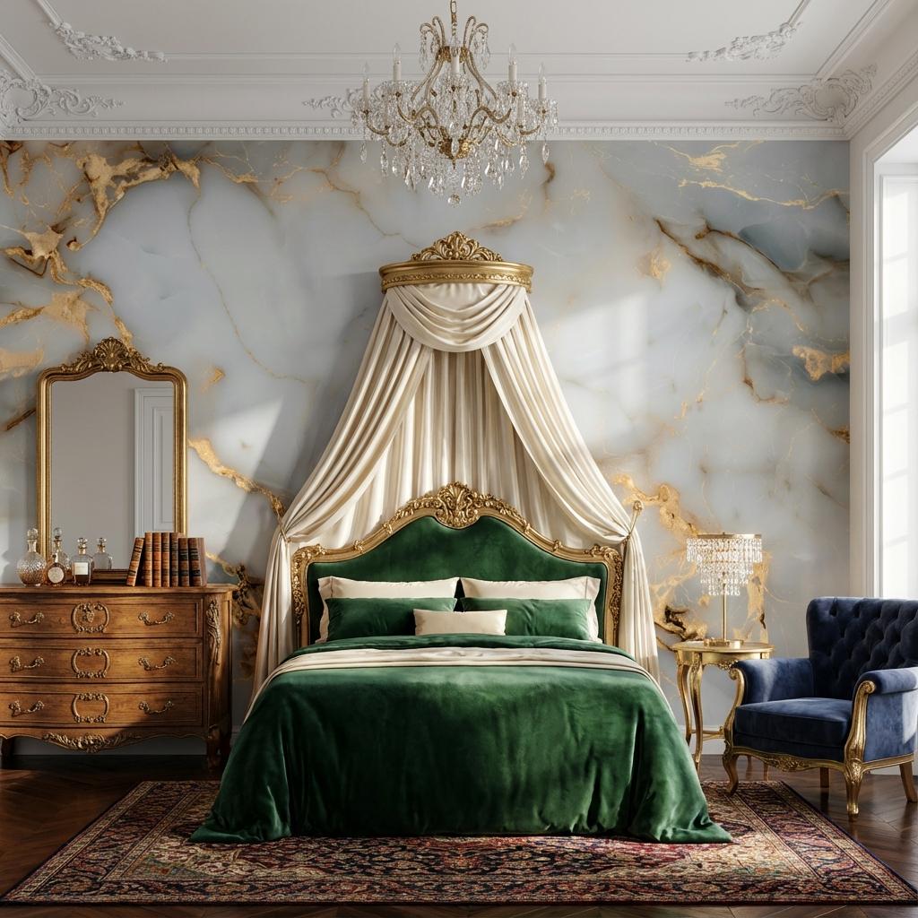 Marble Wallpaper Abstract Gold Veins Wall Mural