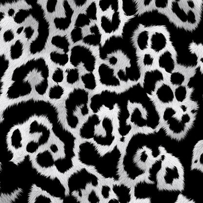 Solid Black Wallpaper Leopard Textured Wall Mural