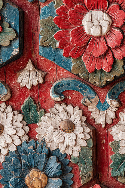 Floral Wallpaper Vintage Geometric Wall Mural