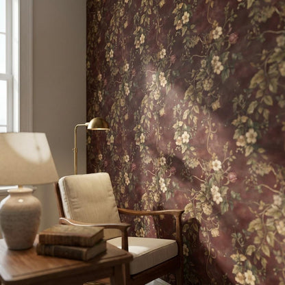 Floral Wallpaper Vintage Elegant Wall Mural