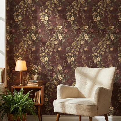 Floral Wallpaper Vintage Elegant Wall Mural