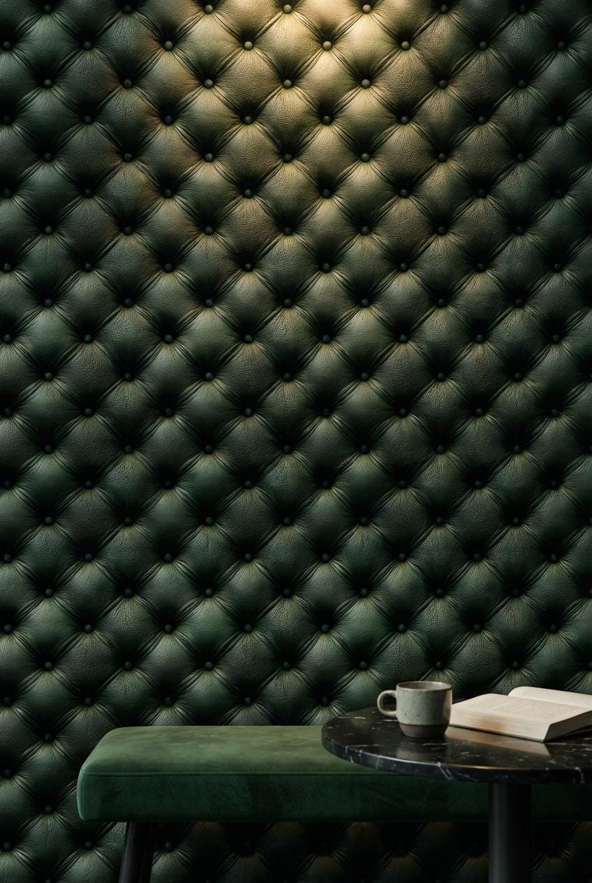 Tufted Wallpaper Leather Geometric Wall Mural