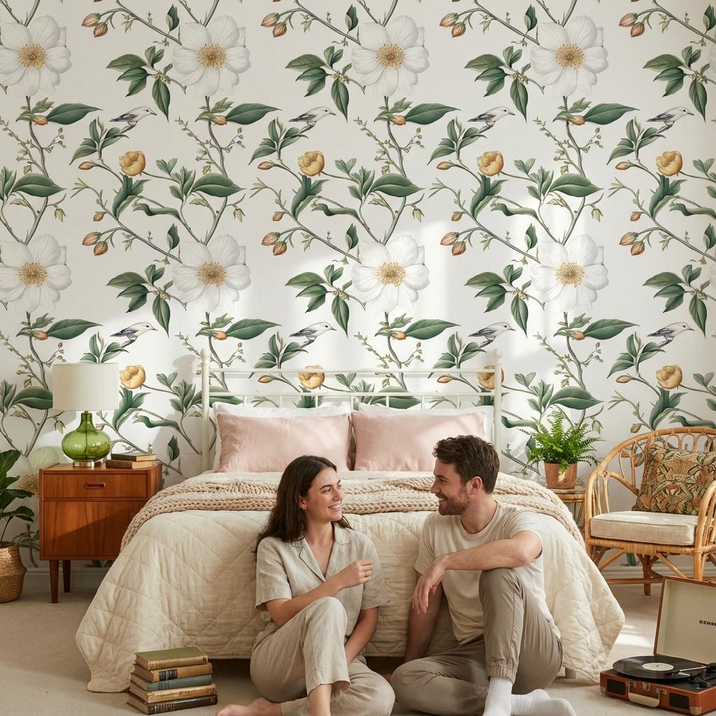 Nature Wallpaper Floral Vintage Wall Mural