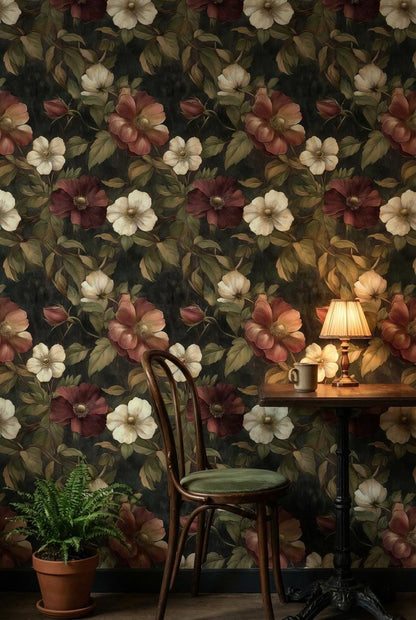 Floral Wallpaper Vintage Botanical Wall Mural