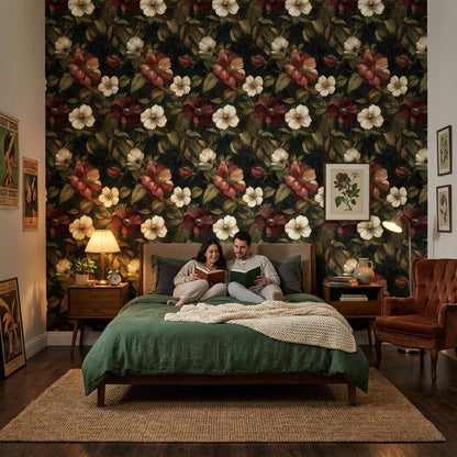 Floral Wallpaper Vintage Botanical Wall Mural