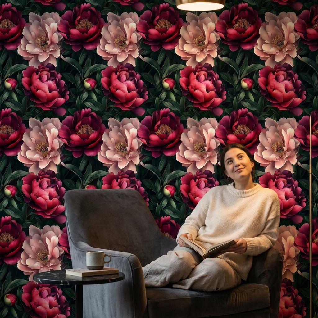Floral Wallpaper Modern Bohemian Wall Mural