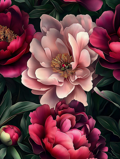 Floral Wallpaper Modern Bohemian Wall Mural
