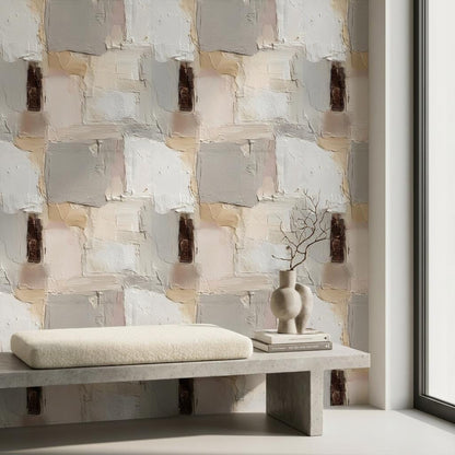 Abstract Wallpaper Textured Neutral Wall Mural