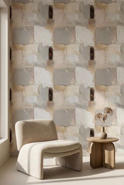 Abstract Wallpaper Textured Neutral Wall Mural