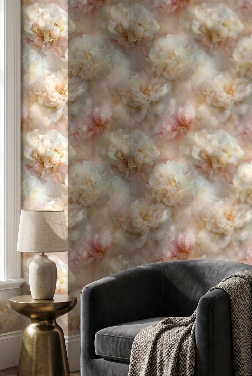 Floral Wallpaper Elegant Romantic Wall Mural