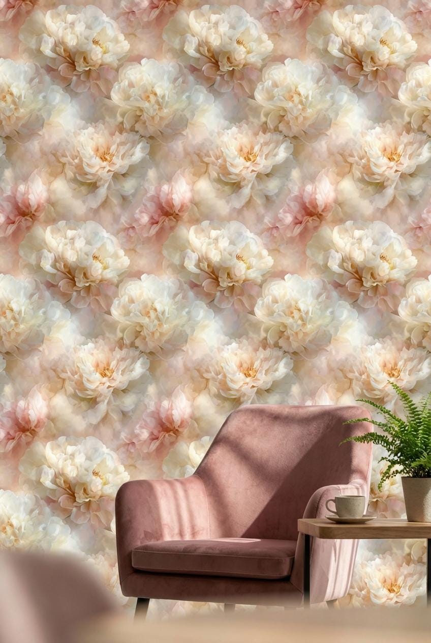 Floral Wallpaper Elegant Romantic Wall Mural