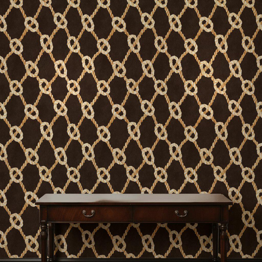 Geometric Wallpaper Modern Rope Wall Mural