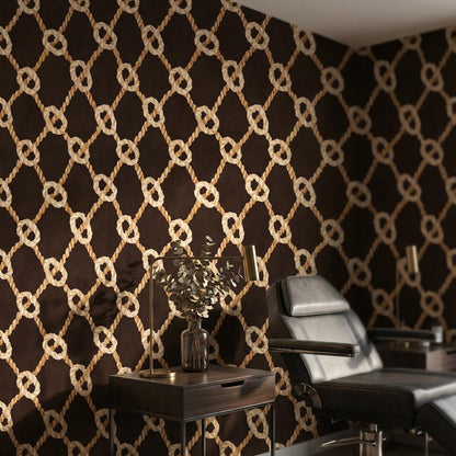 Geometric Wallpaper Modern Rope Wall Mural