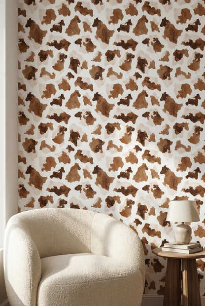 White Background Wallpaper Abstract Brown Wall Mural