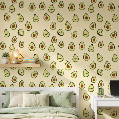 Avocado Wallpaper Cartoon Playful Wall Mural