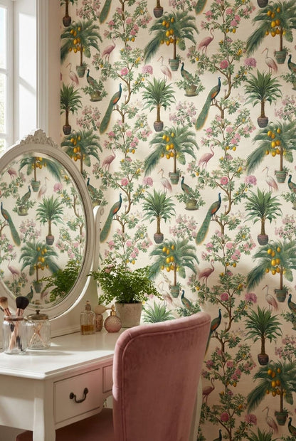 Floral Wallpaper Greenery Vintage Wall Mural
