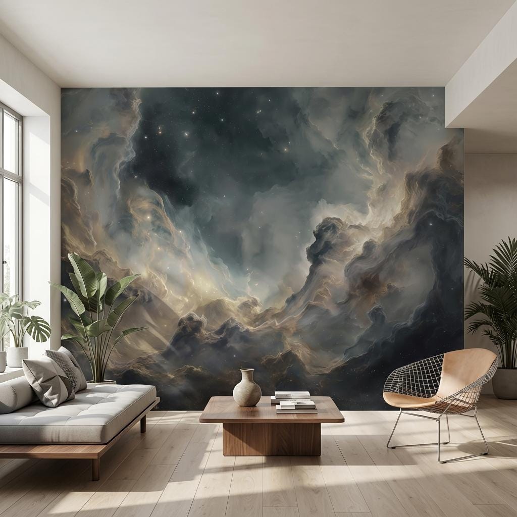 Cosmic Wallpaper Ethereal Galaxy Wall Mural