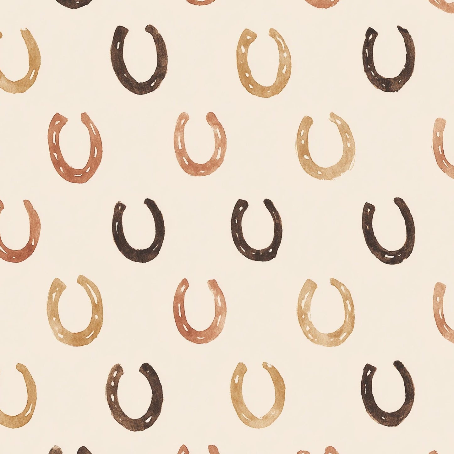 Horseshoe Wallpaper Geometric Beige Wall Mural