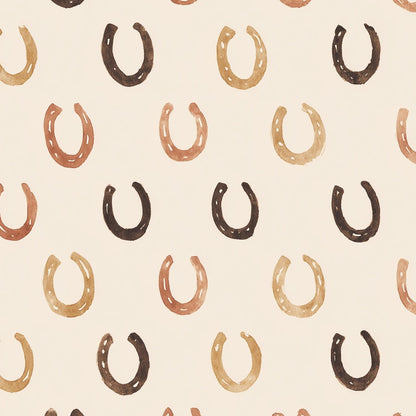 Horseshoe Wallpaper Geometric Beige Wall Mural
