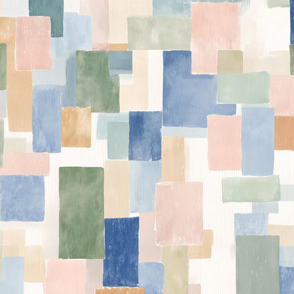 Abstract Pattern Wallpaper Modern Rectangles Wall Mural