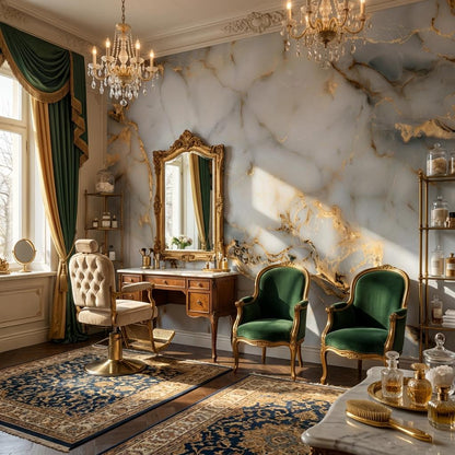 Marble Wallpaper Abstract Gold Veins Wall Mural