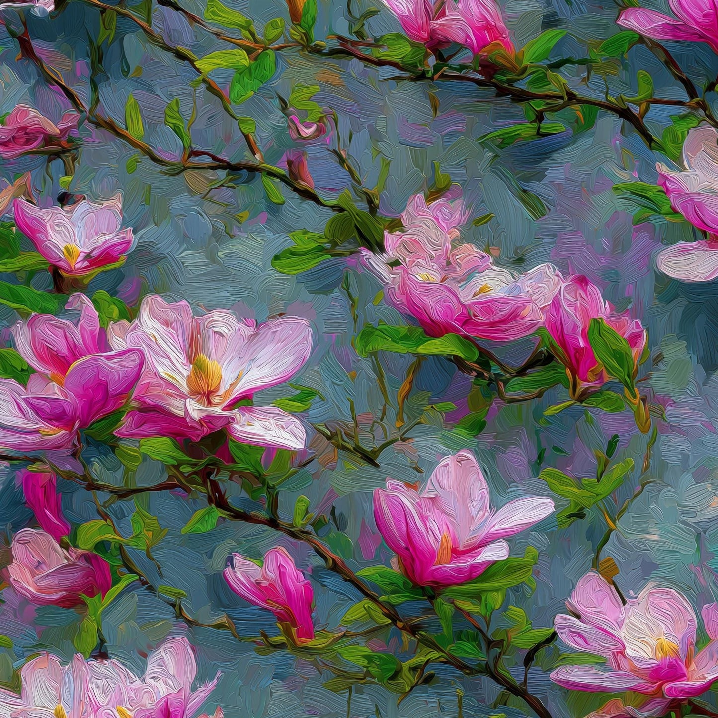 Magnolia Wallpaper Pink Abstract Wall Mural