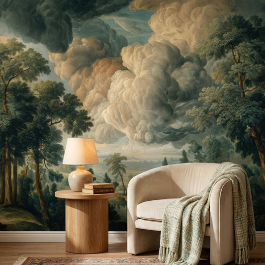 Shades Of Green Wallpaper Classic Landscape Wall Mural