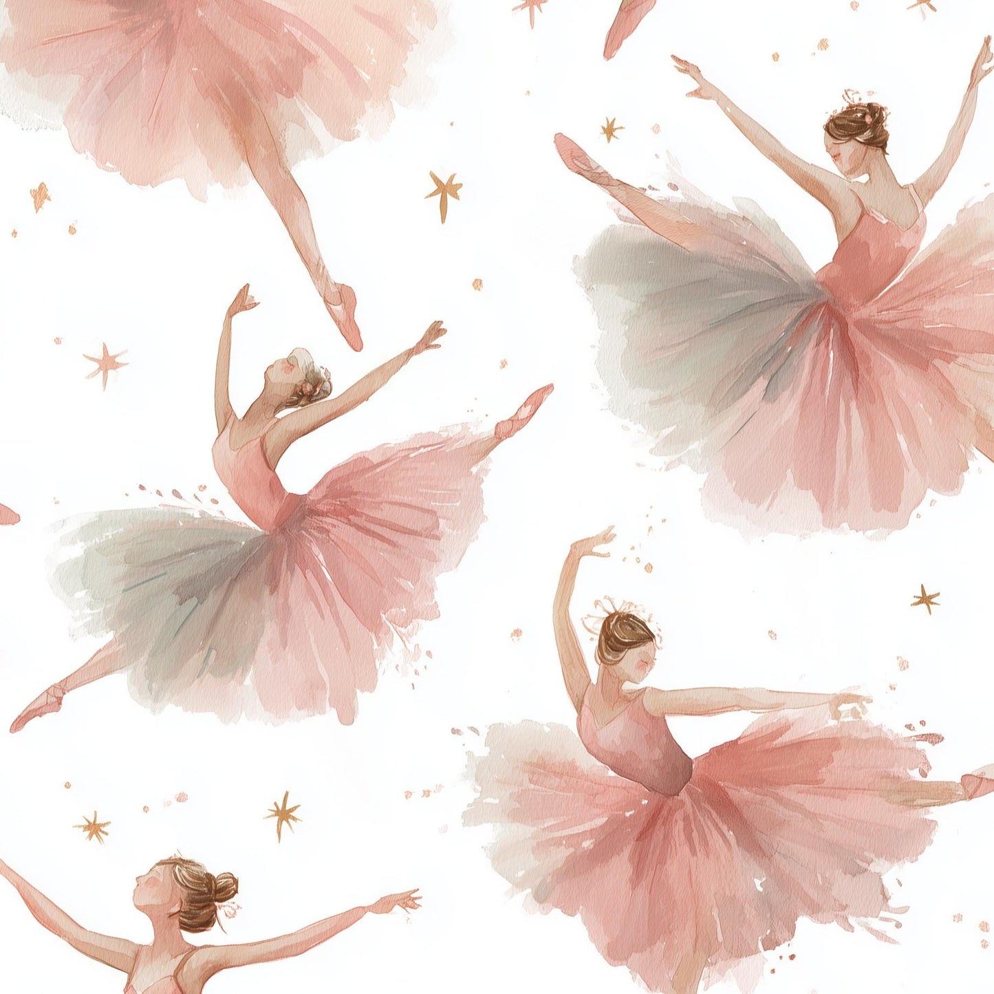 Ballerinas Wallpaper Pink Graceful Wall Mural