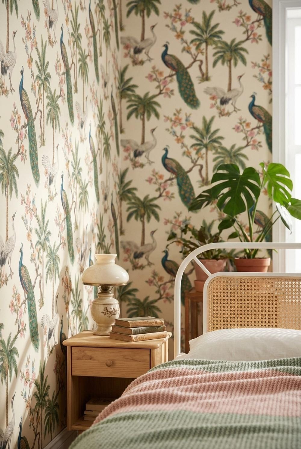Floral Wallpaper Greenery Vintage Wall Mural
