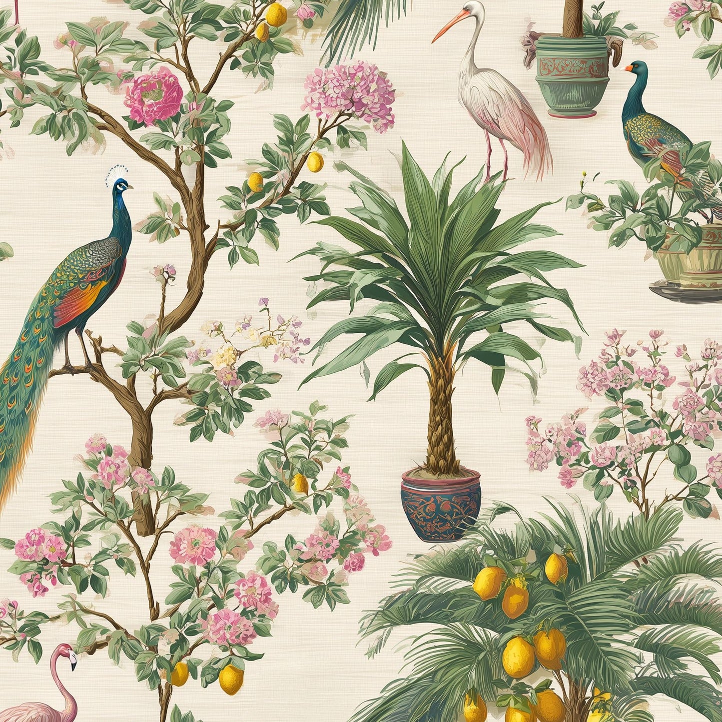Floral Wallpaper Greenery Vintage Wall Mural