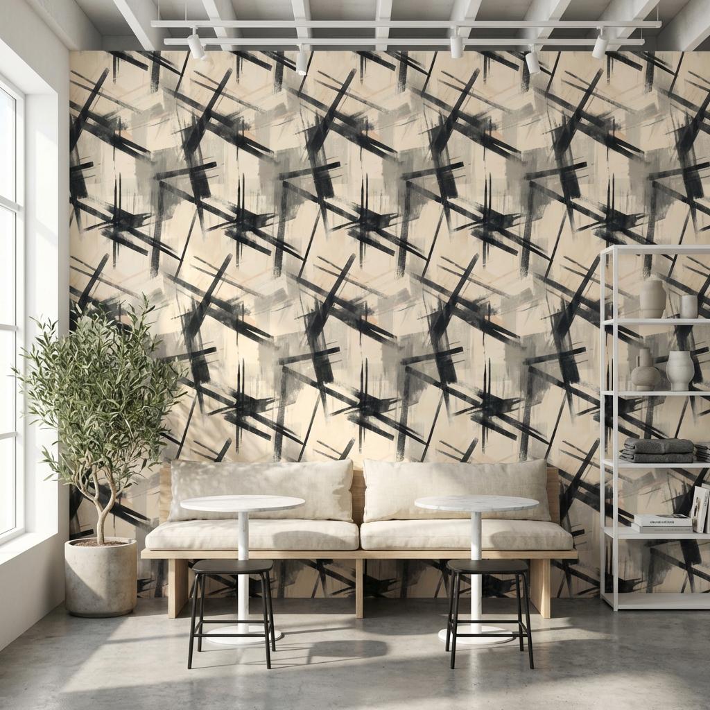 Geometric Wallpaper Minimalist Abstract Wall Mural