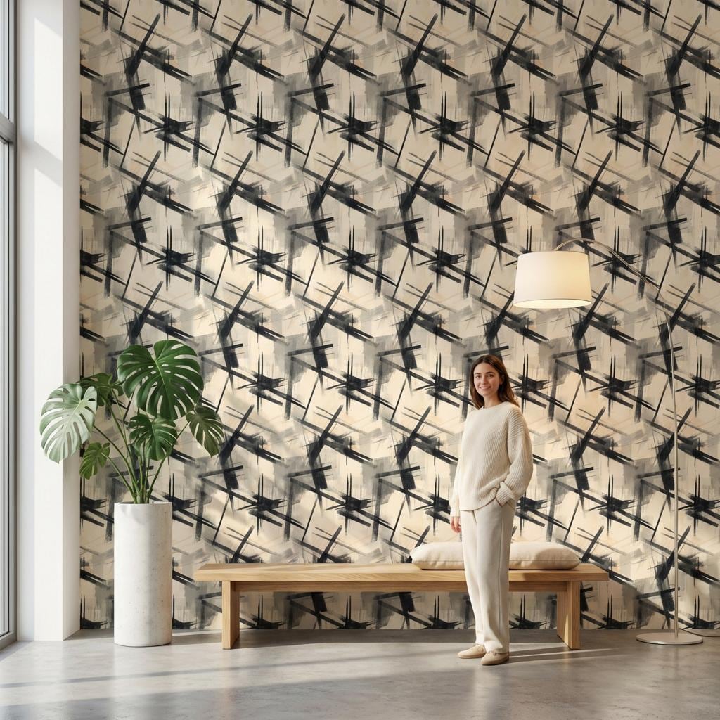 Geometric Wallpaper Minimalist Abstract Wall Mural