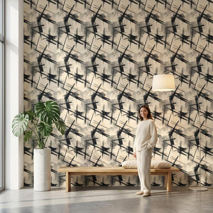 Geometric Wallpaper Minimalist Abstract Wall Mural