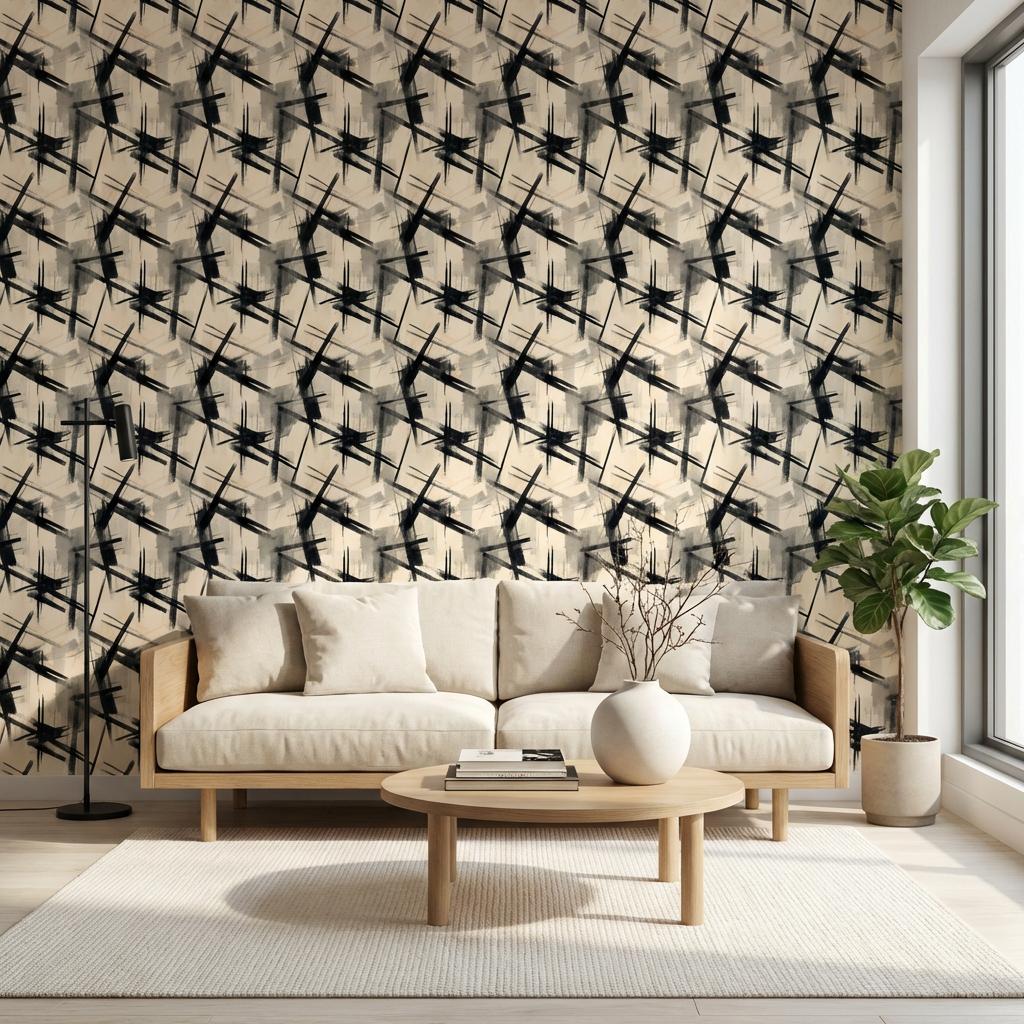 Geometric Wallpaper Minimalist Abstract Wall Mural