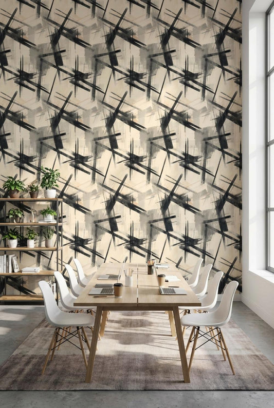 Geometric Wallpaper Minimalist Abstract Wall Mural