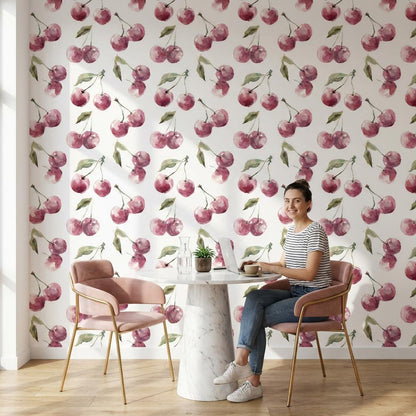 White Background Wallpaper Muted Green Wall Mural